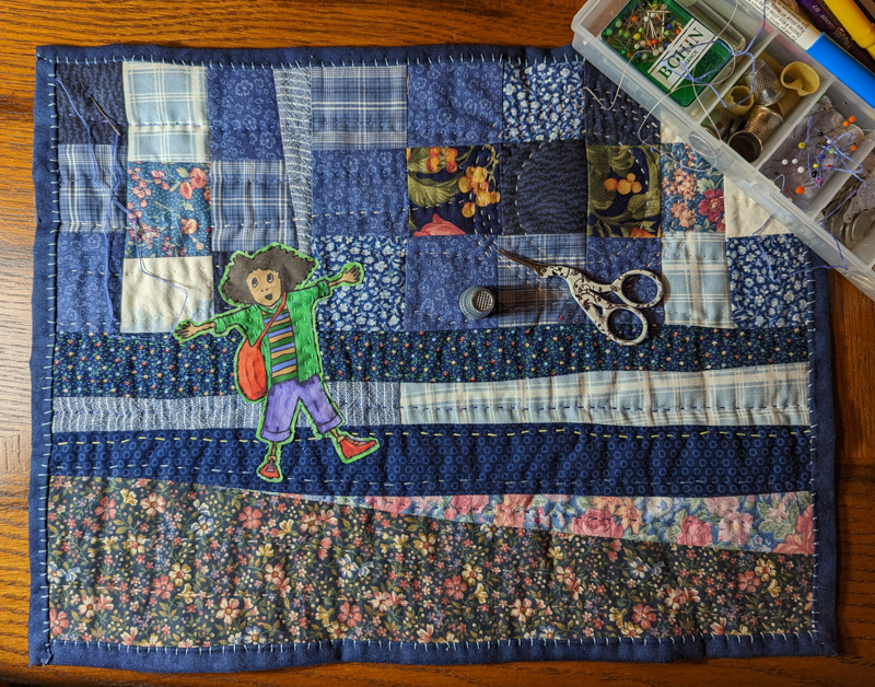 Placemat with improv piecing